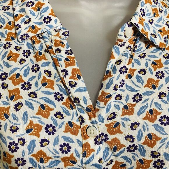 Croft & Barrow Women's L Maxi Dress Sleveless Button Down Tiered Pockets Multi - Picture 8 of 11